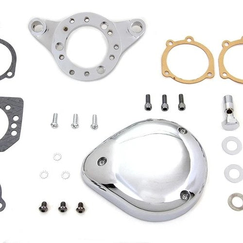 Chrome Wyatt Gatling Air Cleaner Assembly for Harley-Davidson