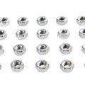 Chrome Hex Nuts 1/4 inch-28 for Harley-Davidson