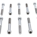 Allen Socket Cap Bolt Knurled Chrome 1/4 inch X 2 inch for Harley-Davidson