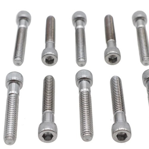 Allen Socket Cap Bolt Knurled Chrome 1/4 inch X 1-1/2 inch for Harley-Davidson