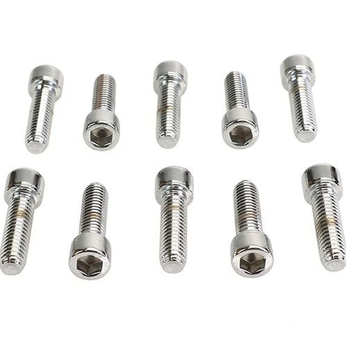 Allen Socket Cap Bolt Knurled Chrome 3/8 inch X 1-1/4 inch for Harley-Davidson