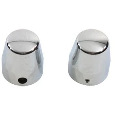 Chrome Rear Axle Caps Smooth Style for Harley-Davidson