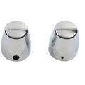 Chrome Rear Axle Caps Smooth Style for Harley-Davidson