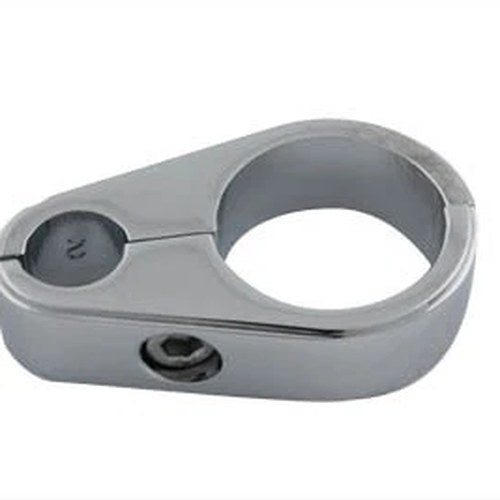 Chrome Cable Clamp 1 inch for Harley-Davidson