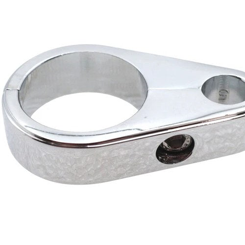 Chrome Clutch Cable Clamp 1-1/8 inch for Harley-Davidson