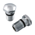 35mm Fork Tube Plug Set Chrome for Harley-Davidson