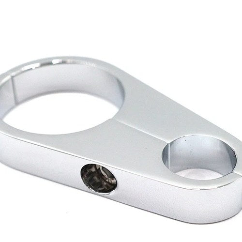 Chrome Oil Line to Frame Clamp for Harley-Davidson