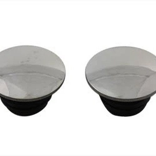 Polished Low Profile Gas Cap Set for Harley-Davidson
