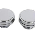 Chrome Hexagon Style Vented and Non-Vented Gas Cap Set for Harley-Davidson