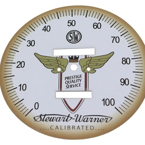 White Tin Speedometer Face for Harley-Davidson