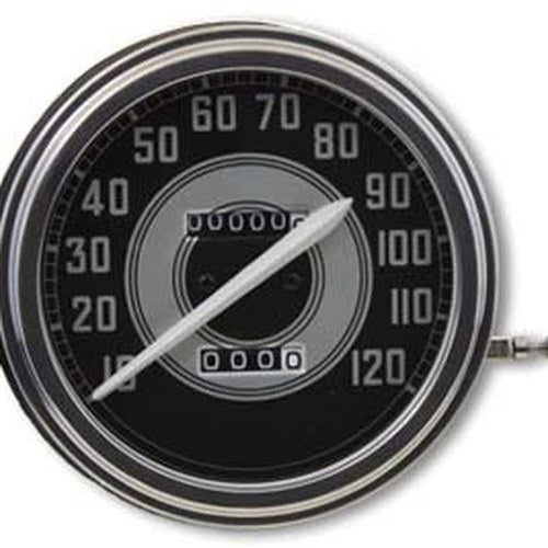 Speedometer with 2:1 Ratio and White Needle for Harley-Davidson