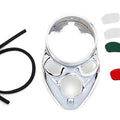 Chrome Skull Dash Panel with Red Lens for Harley-Davidson