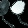 Bikers Choice Black Tapered Short Stem Mirrors Pr