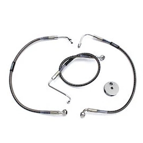 Edelbrock R08731DS Stainless Steel Front Brake Hoses - For 22-5/8 Inch &
