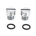 V-Twin 9634-4T Oil Pump Check and Relief Valve Plug - Chrome Finish