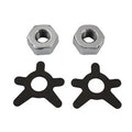 V-Twin 76288C Chrome Brake Shaft Nut and Lock Kit