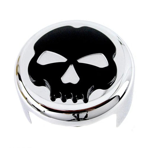 V-Twin 78291 Skull Horn Cover in Chrome Finish