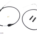 V-Twin 24301 43 Inch Stainless Steel Throttle and Idle Cable Set - Black Coated