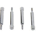 V-Twin 35-0259 Chrome Flat Side Carburetor Float Bowl Speed Screw Set