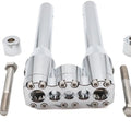 Wyatt Gatling 10 inch Baron Style Riser Set Chrome for Harley-Davidson