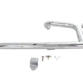 Wyatt Gatling 2:1 Fishtail Exhaust Header Pipe Chrome for Harley-Davidson