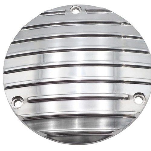 80 inch Finned Derby Cover Polished for Harley-Davidson