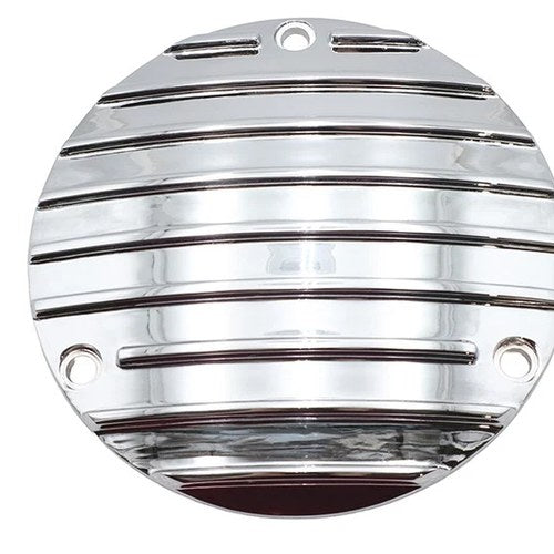 Finned Derby Cover Chrome for Harley-Davidson