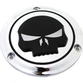 Chrome 3 Hole Skull Derby Cover for Harley-Davidson