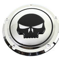 Chrome 5 Hole Skull Derby Cover for Harley-Davidson