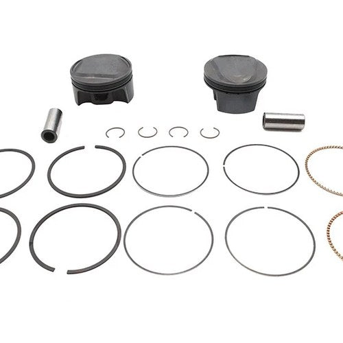 100 inch Ultima 3.875 inch Bore Piston Set.005 Oversize for Harley-Davidson
