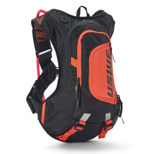 Uswe Moto Hydro 3L Hydration Pack - Black/Factory Orange for Off-Road Riding