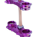 XTrig Rocs Tech Triple Clamp for Yamaha YZ 125 06+ - Purple, 25mm Offset