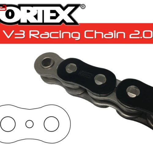 Vortex Racing V3 2.0 Chain 520MX3-120 for Dirt Bikes - Max Strength