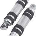 Bikers Choice For Big Twin & XL Chrome Male Mount Footpegs With Rubber Bands