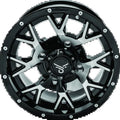 QuadBoss 15x7 Barbwire Wheel - For 4+3 Offset, 4x156 Bolt Pattern, Machined