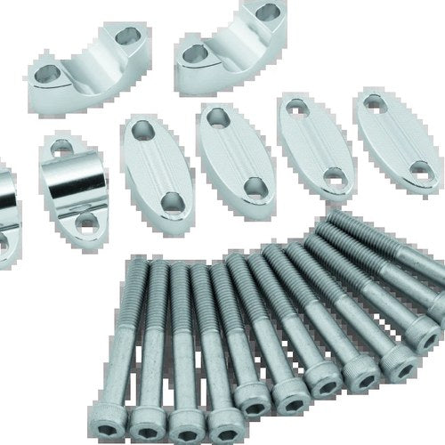 BikeMaster Aluminum Handlebar Risers 1-1/8 in - Silver for Powersports Bikes