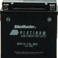 BikeMaster Agm Battery MS12-14L-BS – Fits Harley Davidson & Buell Bikes