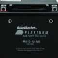 BikeMaster For MS12-12-BS Agm Motorcycle Battery - Maintenance-Free &