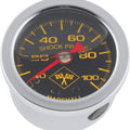 Bikers Choice For 0-100 Psi Oil Pressure Gauge With Stainless Bezel