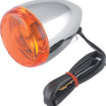Bikers Choice Chrome Bullet Front Turn Signal with Amber Lens for