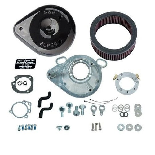 S&S Cycle 01-17 Stock Efi For Big Twin Teardrop Air Cleaner Kit – Gloss Black
