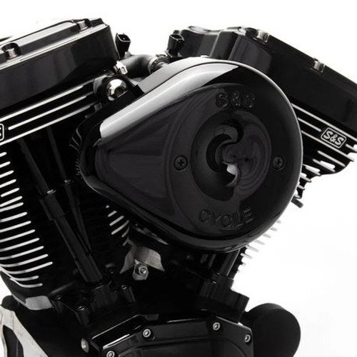 S&S Cycle 07-17 BT Stealth Air Cleaner Kit with Black Carbon Fiber Cover for