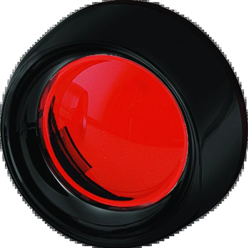 Kuryakyn Deep Dish Bezels with Red Lenses for Harley-Davidson Bullet Turn