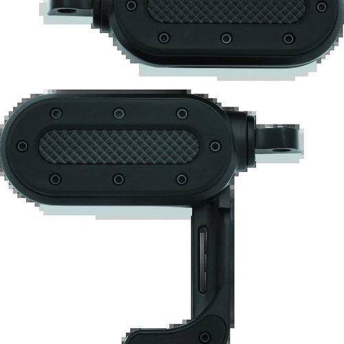 Kuryakyn Heavy Industry Switchblade Footpegs with Adapters Satin Black