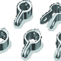 Kuryakyn 1.35 inch Magnum Quick Clamp Chrome for Kawasaki & Aftermarket Guards