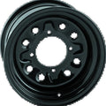 QuadBoss Steely Wheel 12x7 Black For 4+3 4x137 Powersports Wheel