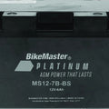 BikeMaster Agm Battery MS12-7B-BS – Fits Yamaha YFZ450 & Can-Am DS 450