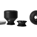 Vortex Racing Swingarm Spool Sliders 6mm for Motorcycles - Black