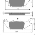 Brake Disc Pads Rear Goldfren S33 For Honda XL 125 VA Varadero