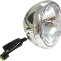 Round Chrome Headlight Complete Universal 7" Clear Glass